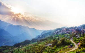 A peaceful and fresh view capture of Sapa