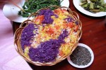 Steamed glutinous rice with seven colors of Nung Din People