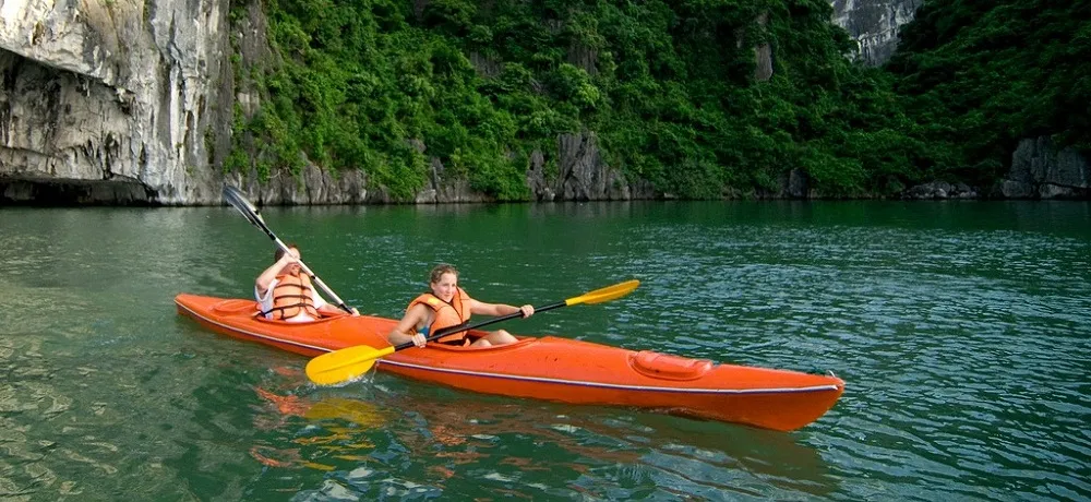 Kayaking in Halong Bay